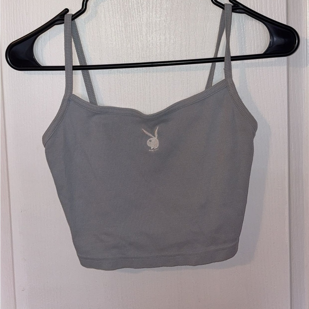 PLAYBOY Gray Crop Top